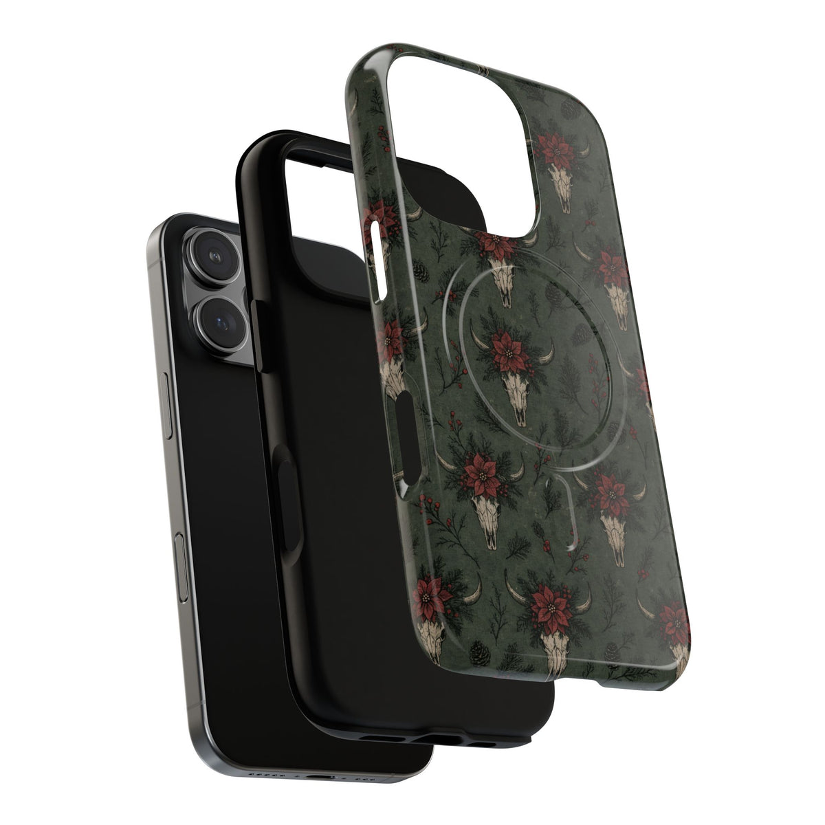 Inked Christmas Skull Magnetic Case