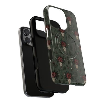 Inked Christmas Skull Magnetic Case