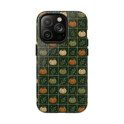 Green Pumpkin Check Magnetic Case