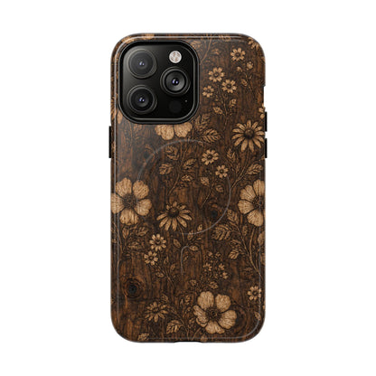 Floral Bark Magnetic Case