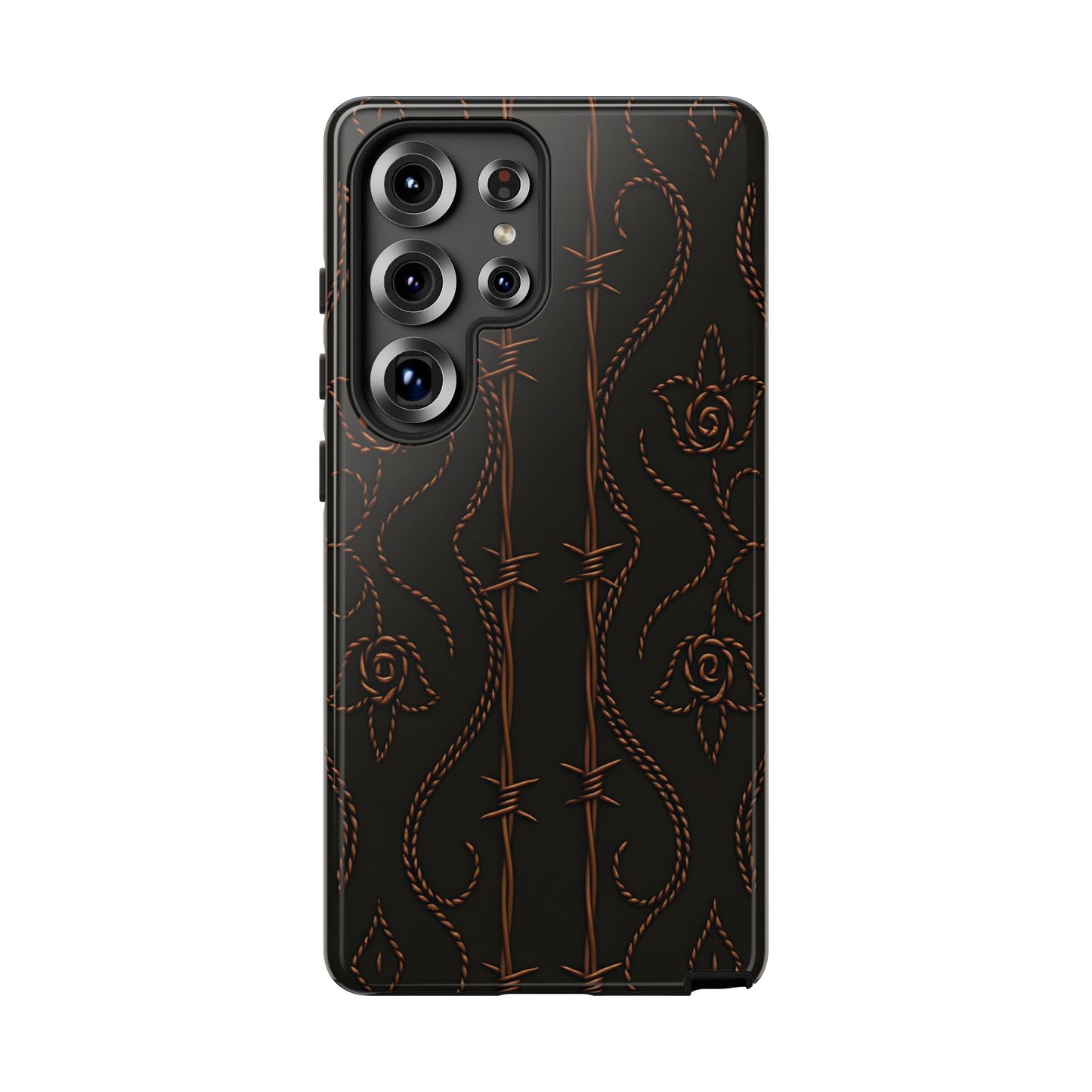 Black Copper Vine Stitch Tough Phone Case