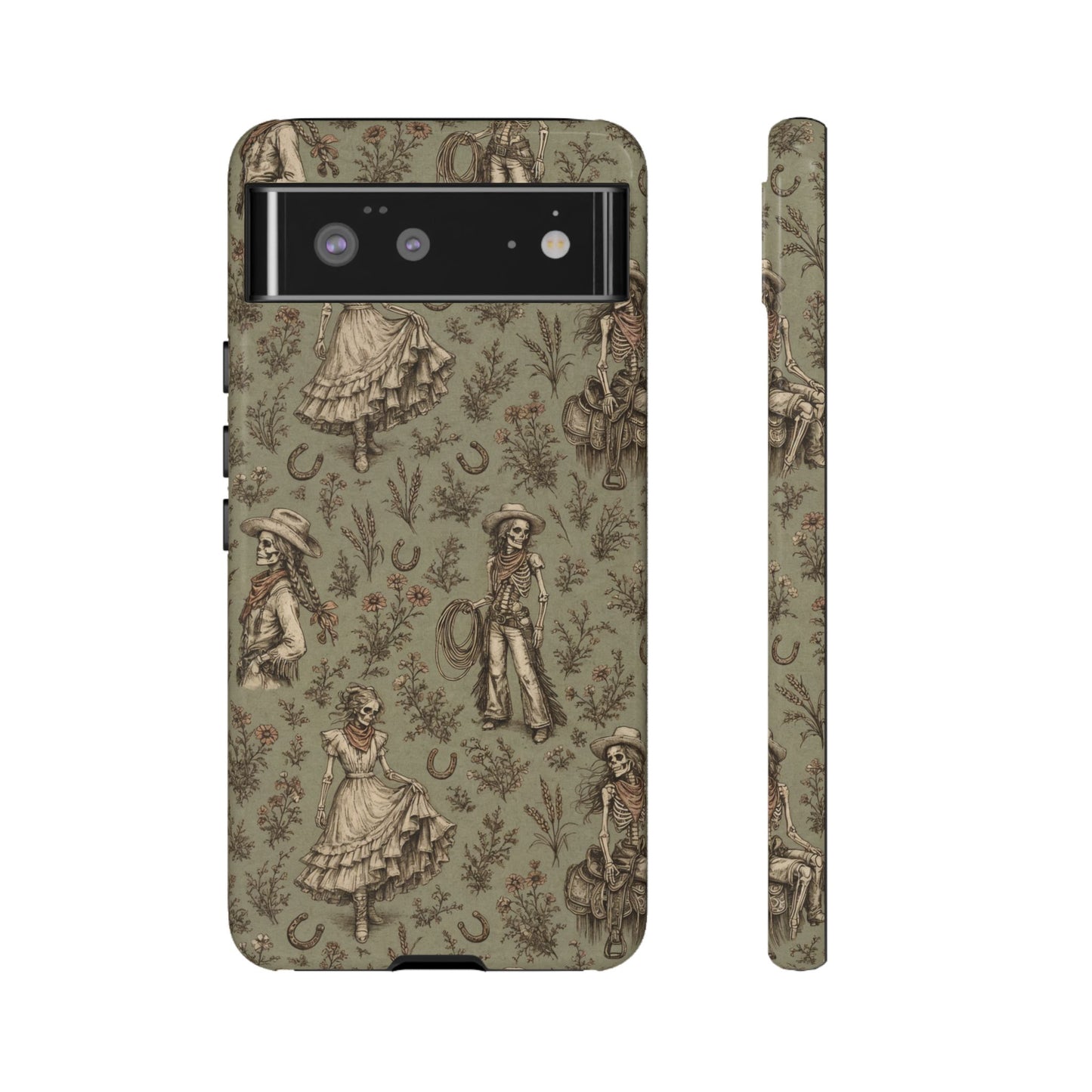 Skeleton Cowgirl Toile Tough Case