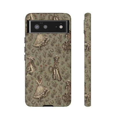 Skeleton Cowgirl Toile Tough Case