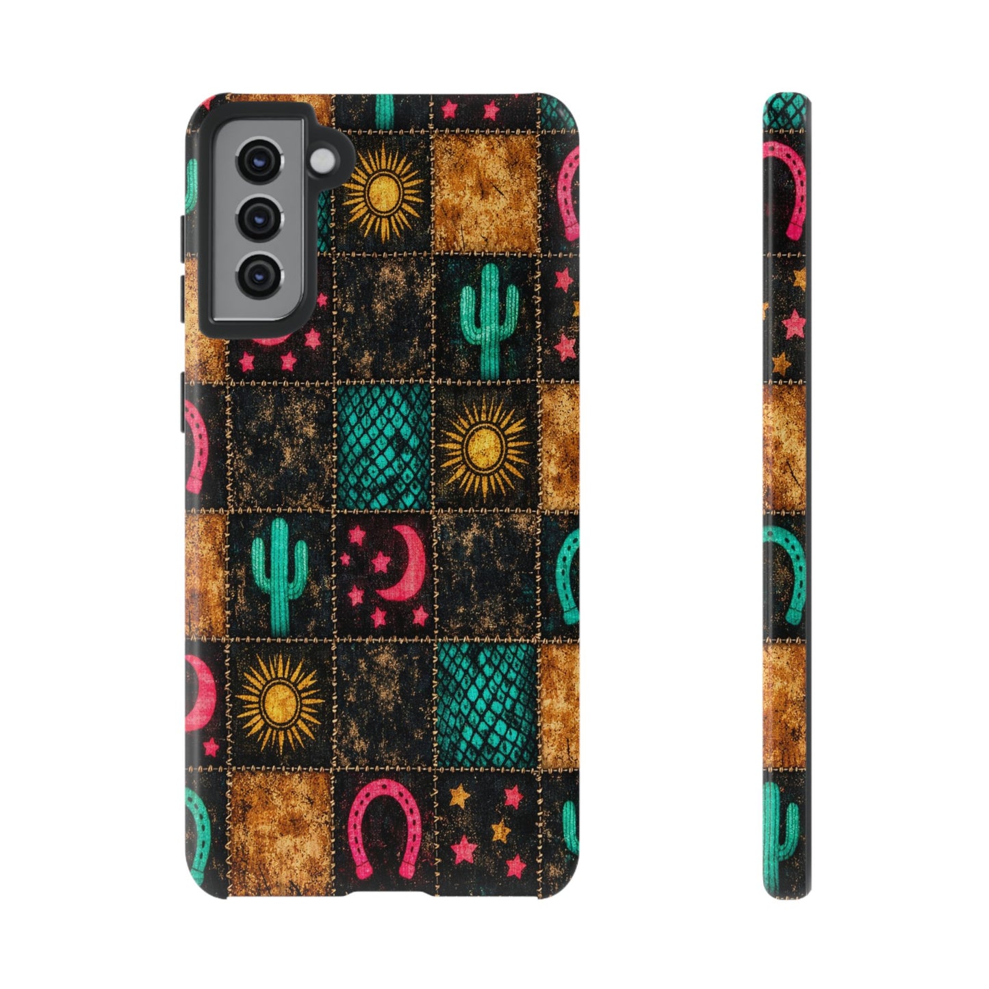 Neon Cactus Patchwork Tough Case