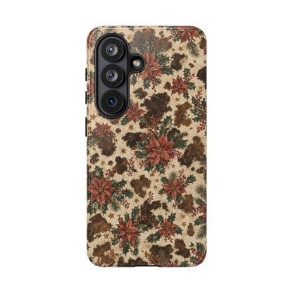 Cowhide Poinsettia Tough Case