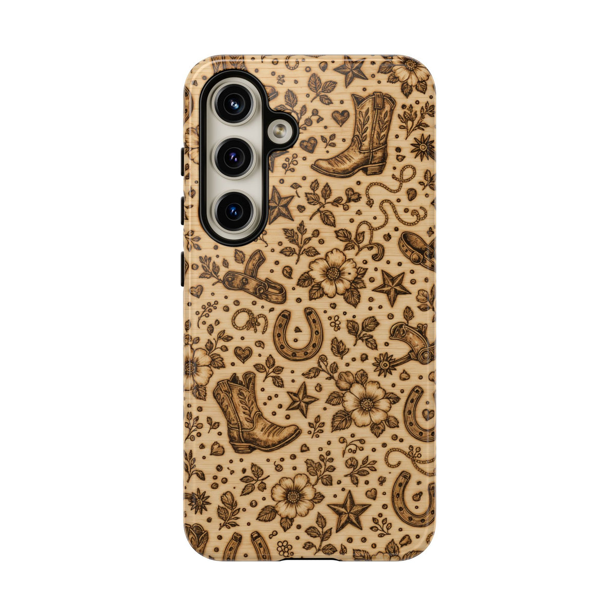 Woodburned Western Tough Case