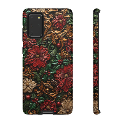 Tooled Christmas Blooms Tough Case