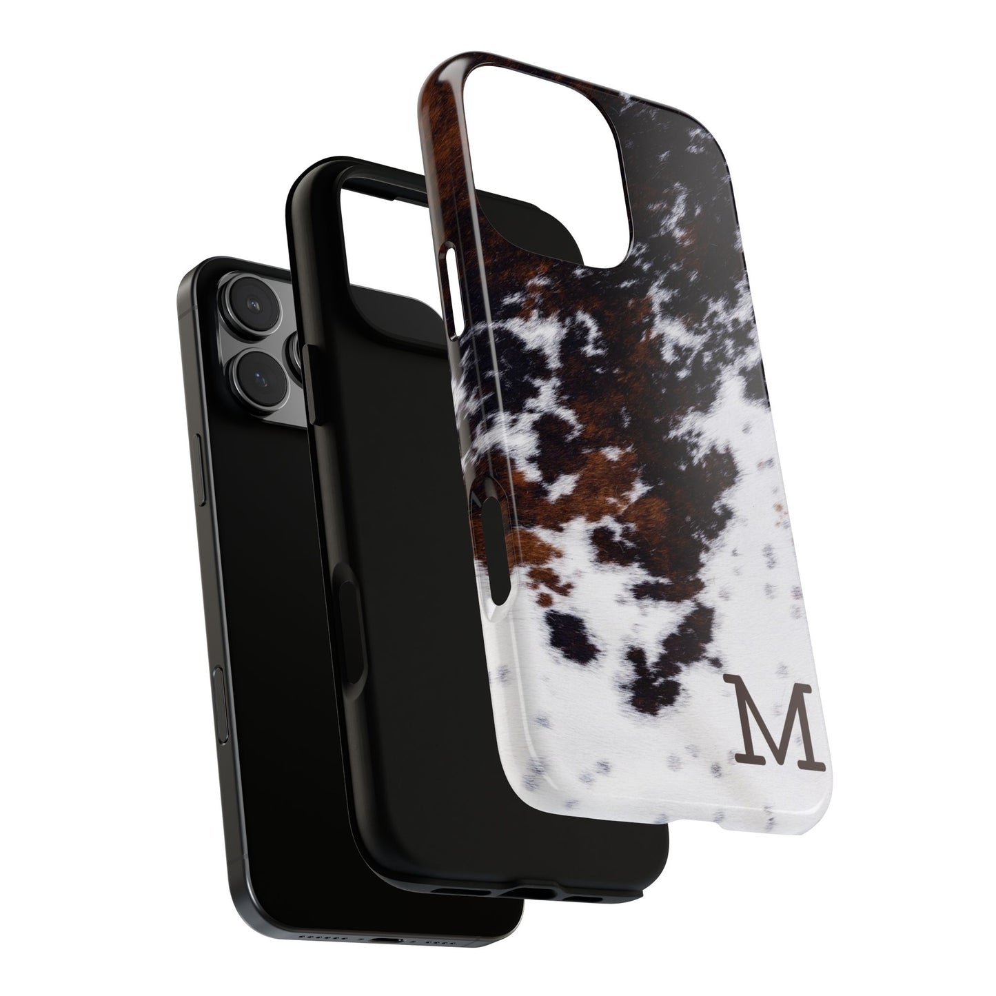 Cowhide Monogram Tough Phone Case