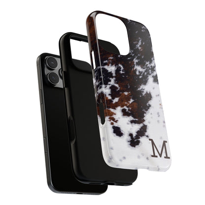 Cowhide Monogram Tough Phone Case