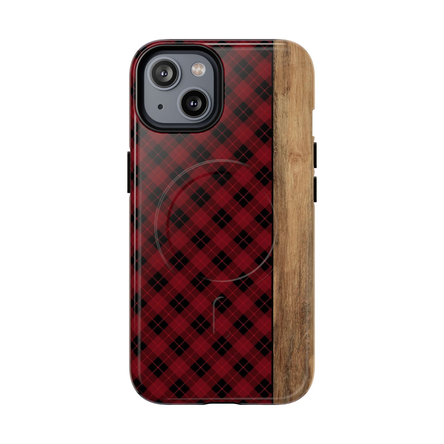 Red Plaid Magnetic Case