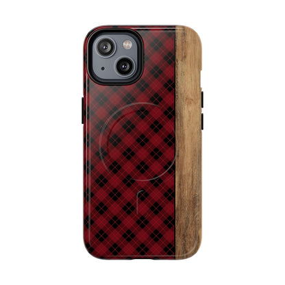 Red Plaid Magnetic Case