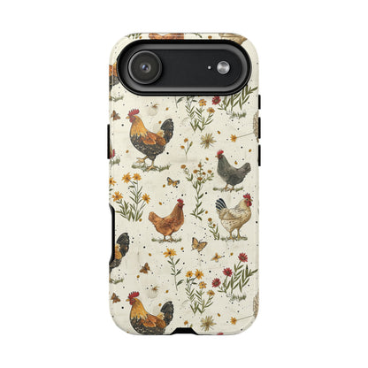 Cottage Core Chickens Tough Case