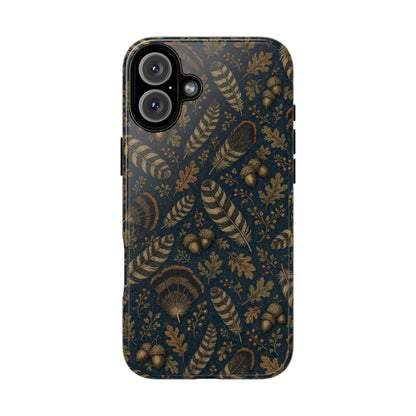 Navy Feathers Tough Case