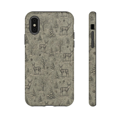 Etched Winter Buck Tough Case