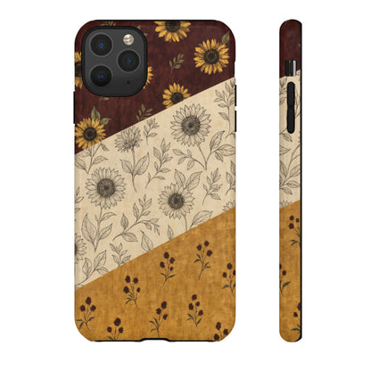 Sunflower Burgundy Swaths Tough Case