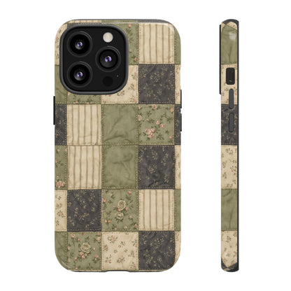 Sage Floral Patchwork Tough Case