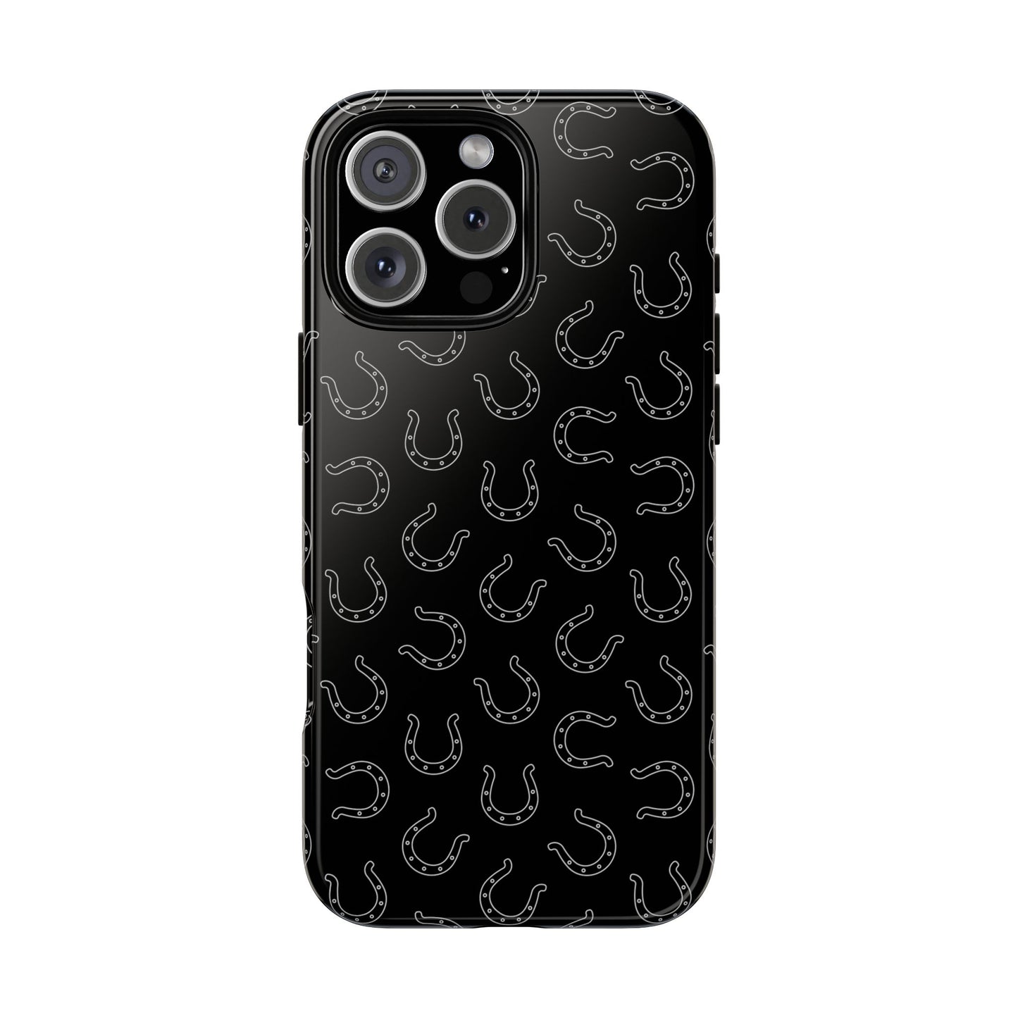 Black Horseshoe Tough Phone Case