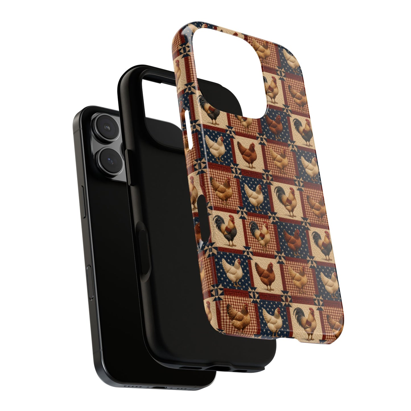Patriotic Chicken Patchwork Tough Case