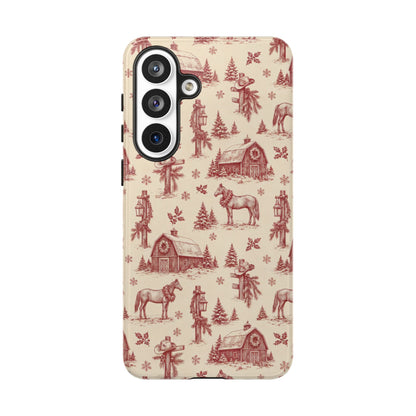 Christmas Toile Tough Case