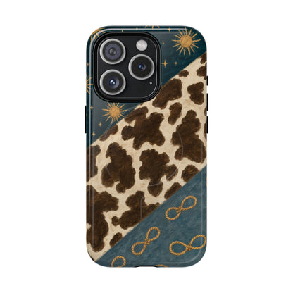 Sunburst Cowhide Swath Magnetic Case