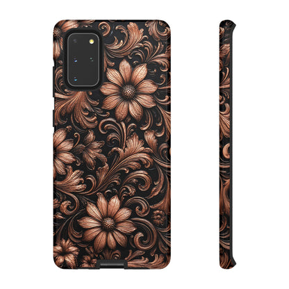 Rose Gold Floral Tough Case