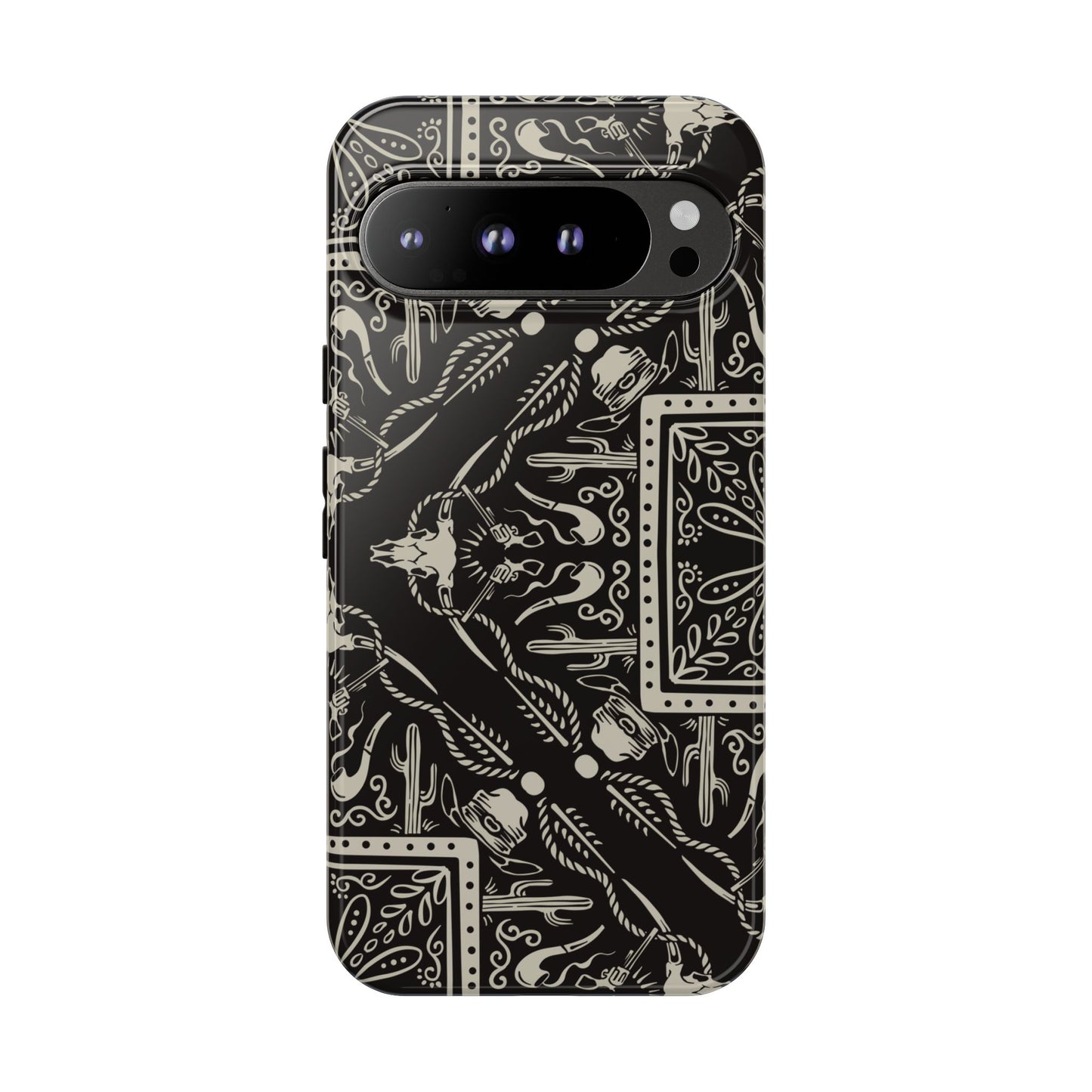 Western Black Bandana Phone Case