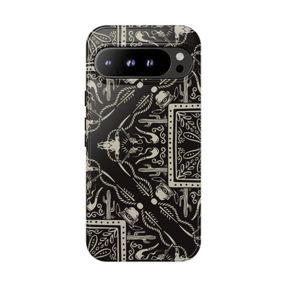 Western Black Bandana Phone Case