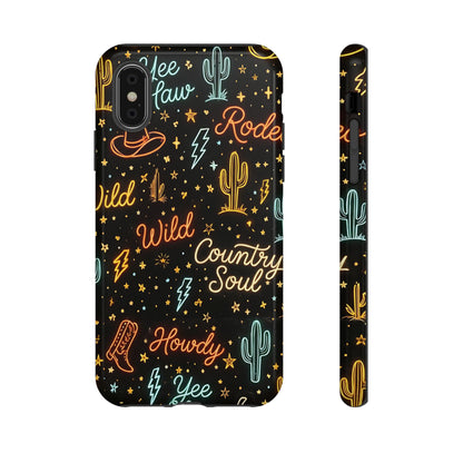 Neon Western Script Tough Case