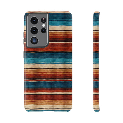Turquoise + Orange Serape Tough Case