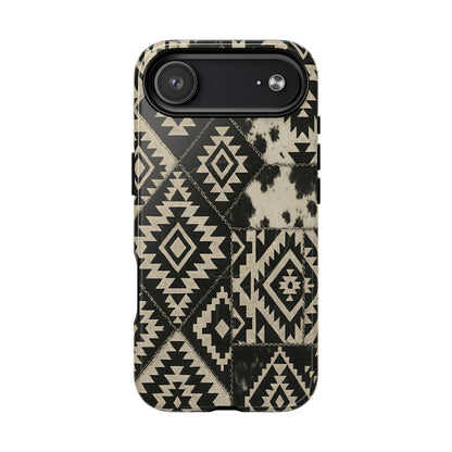 Black Aztec Quilt Magnetic Case