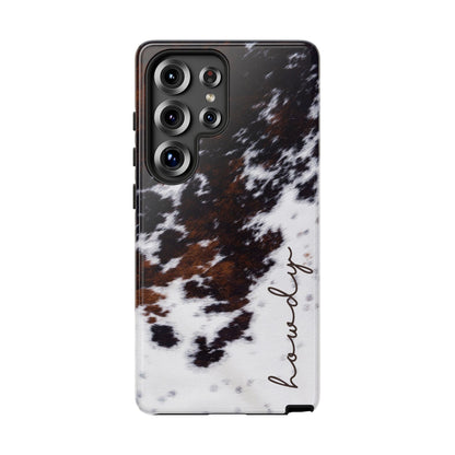 Howdy Cowhide Tough Phone Case