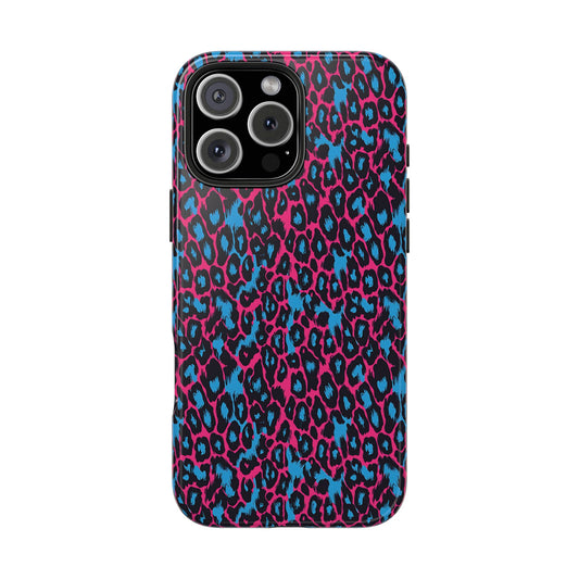 Pink Blue Leopard Phone Case