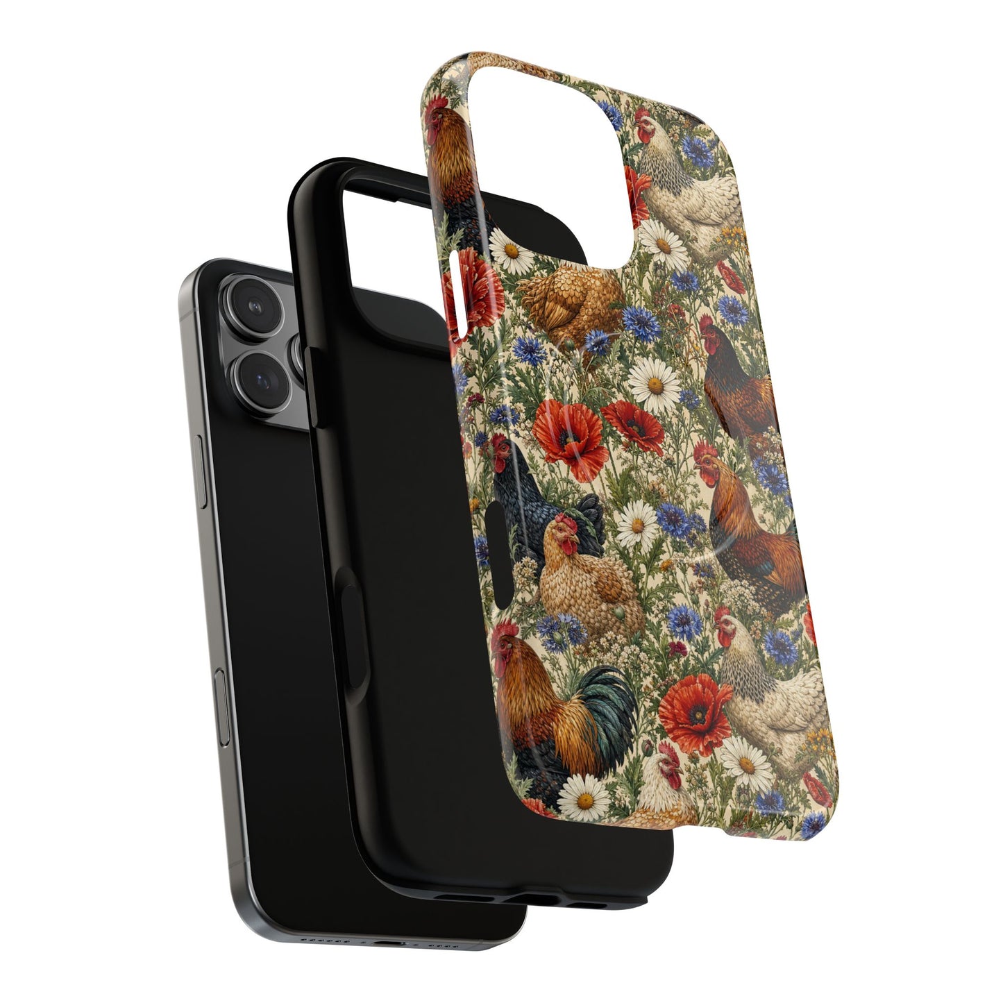 Patriotic Floral Chickens Magnetic Case