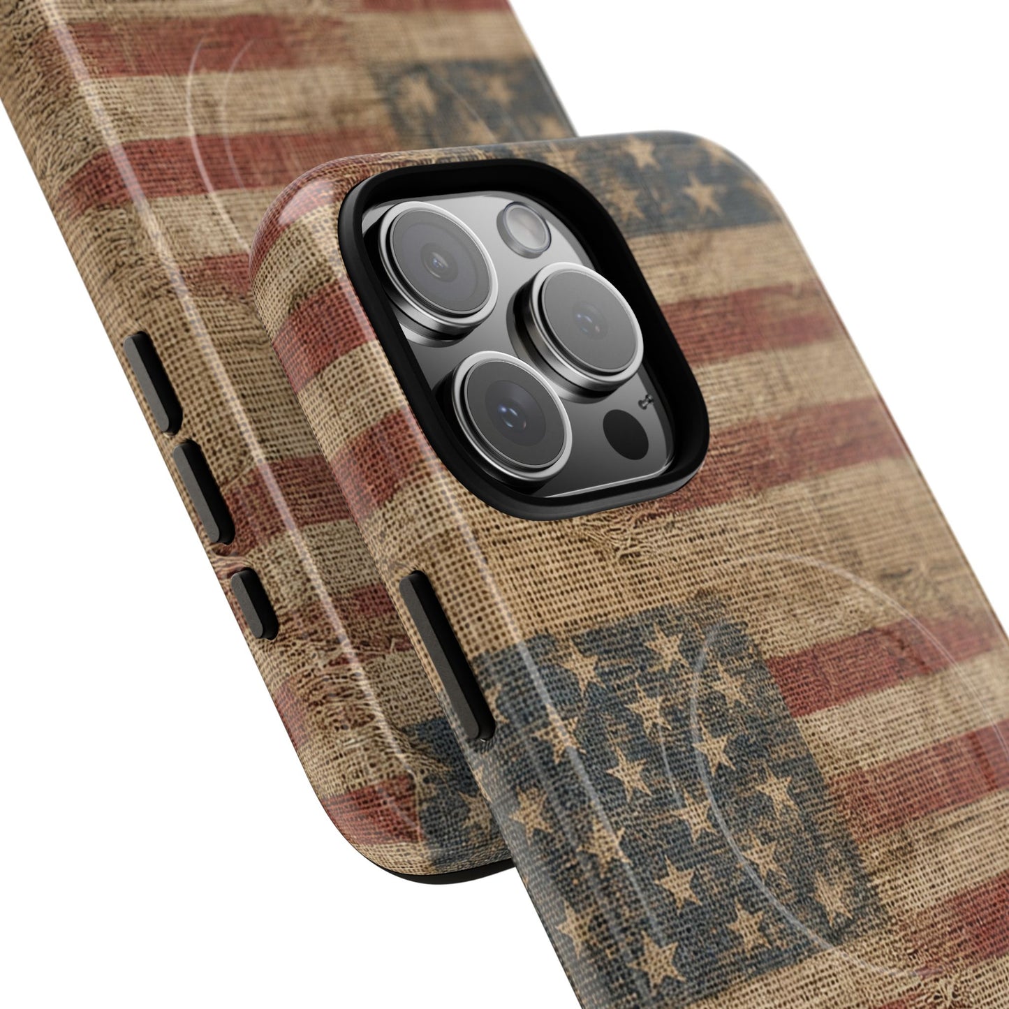 Burlap Flag Magnetic Case