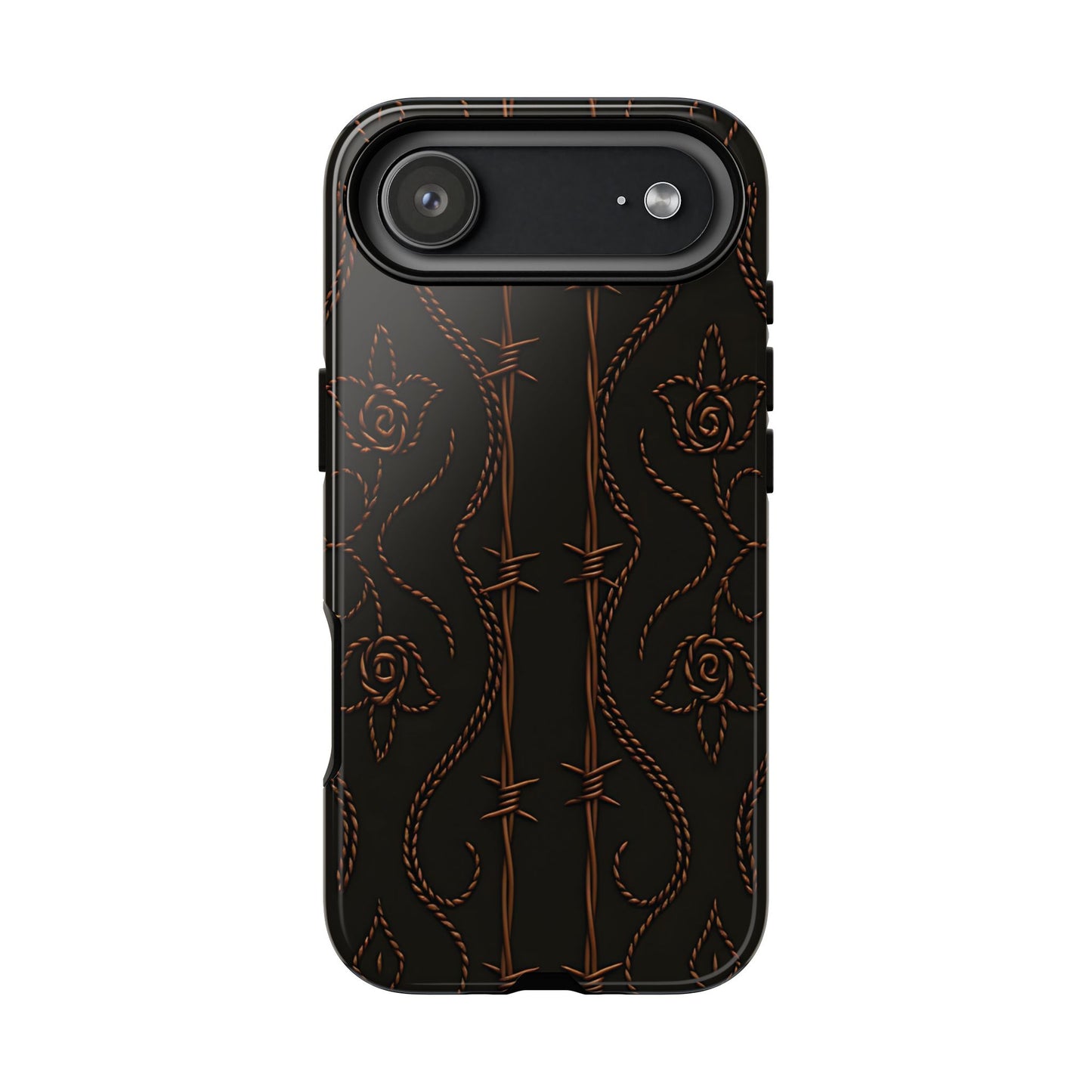 Black Copper Vine Stitch Tough Phone Case