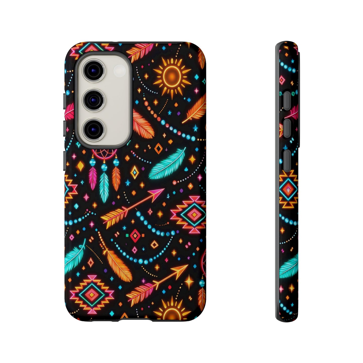 Neon Aztec Feather Tough Case