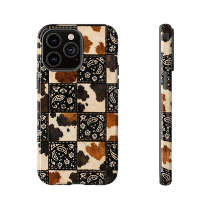 Cowhide Bandana Checkered Tough Case