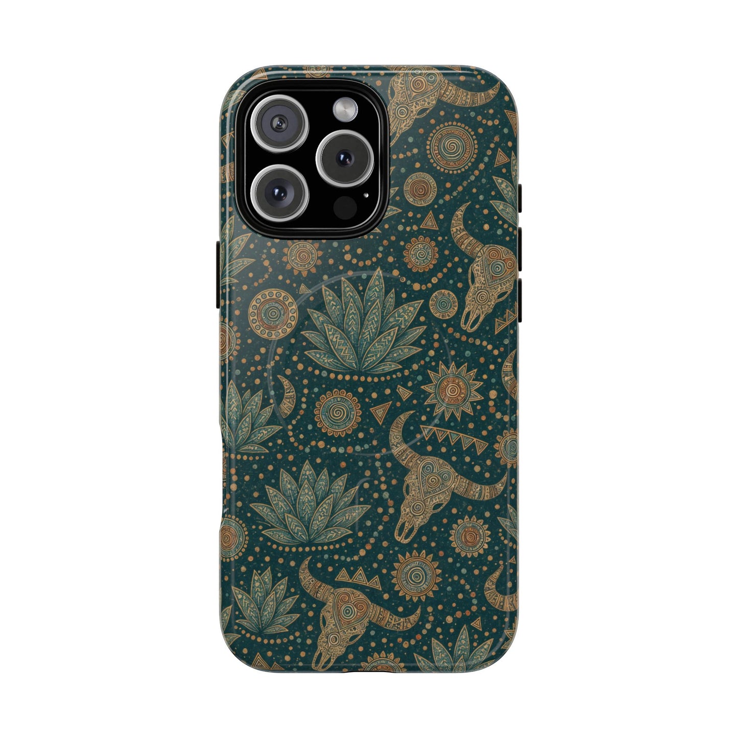 Ornate Skull Magnetic Case