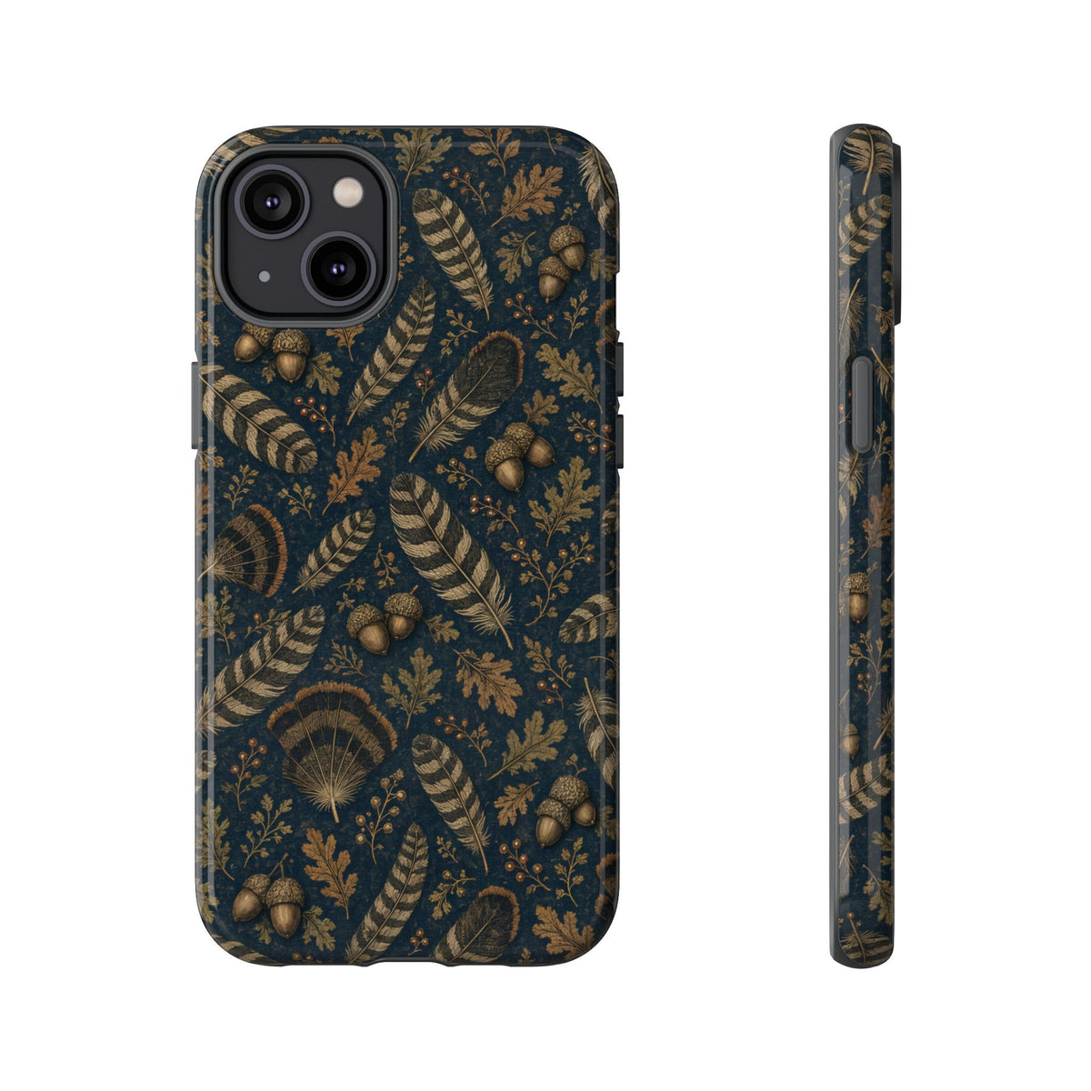 Navy Feathers Tough Case