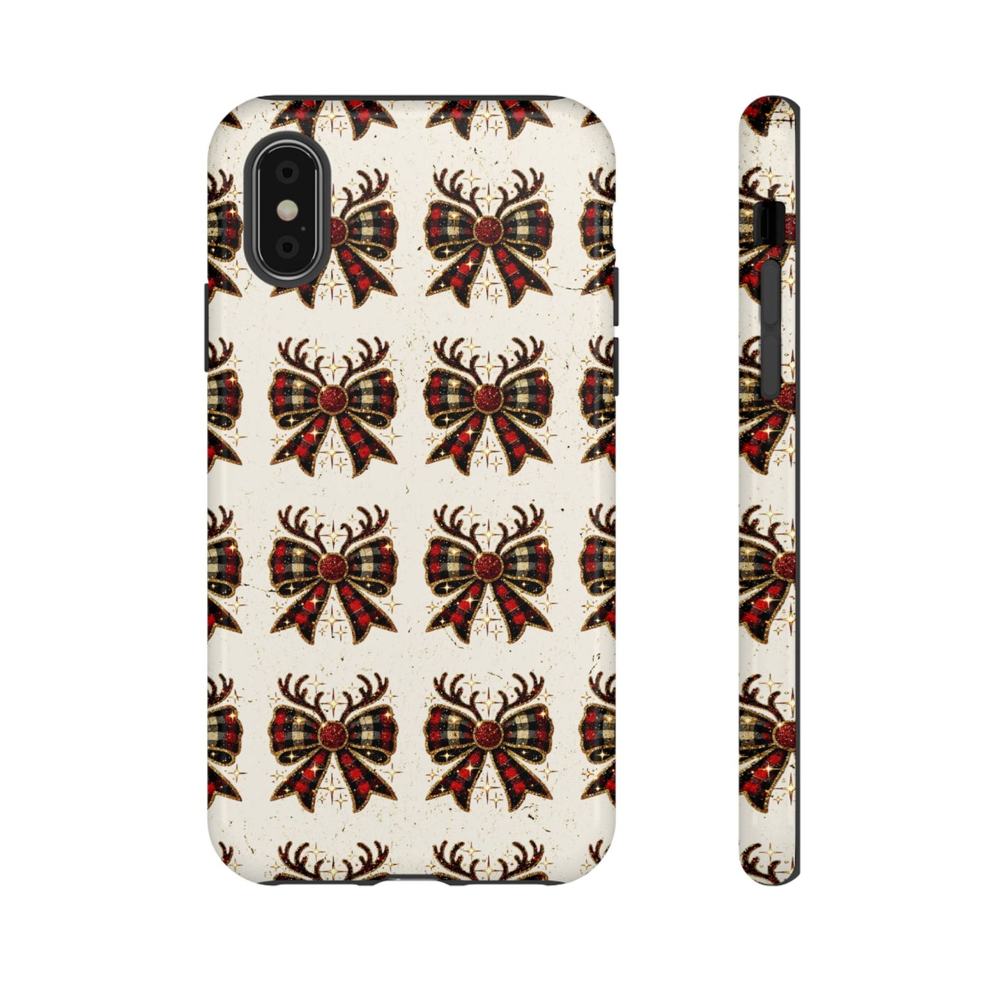Christmas Antlers + Bows Tough Case