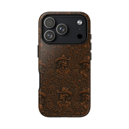 Tooled Skeleton Cowgirl Tough Case