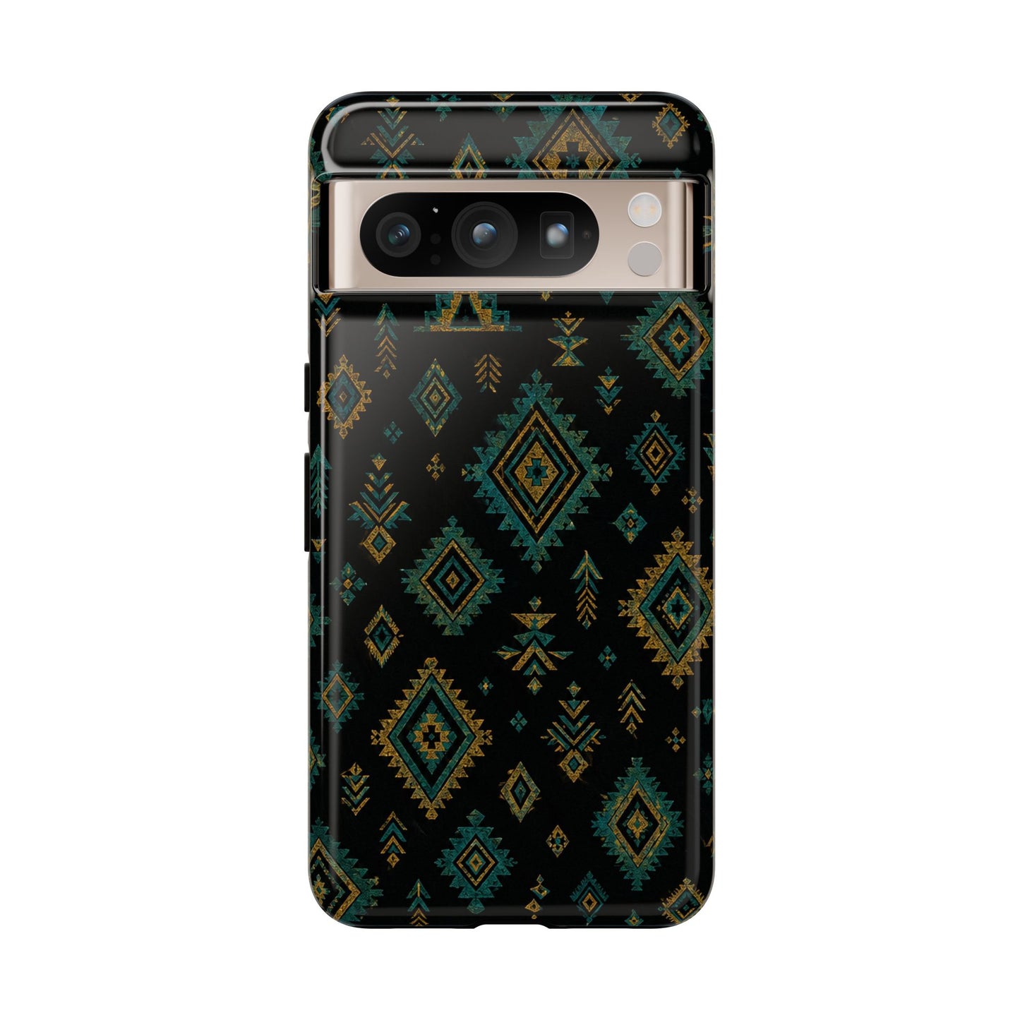 Turquoise Gold Aztec Tough Case