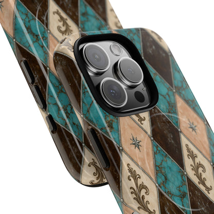 Turquoise Harlequin Magnetic Case
