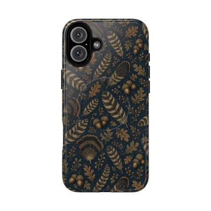 Navy Feathers Magnetic Case