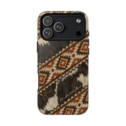 Cowhide Aztec Mama Magnetic Case