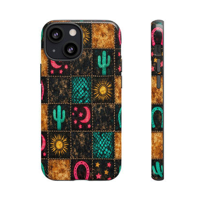 Neon Cactus Patchwork Tough Case