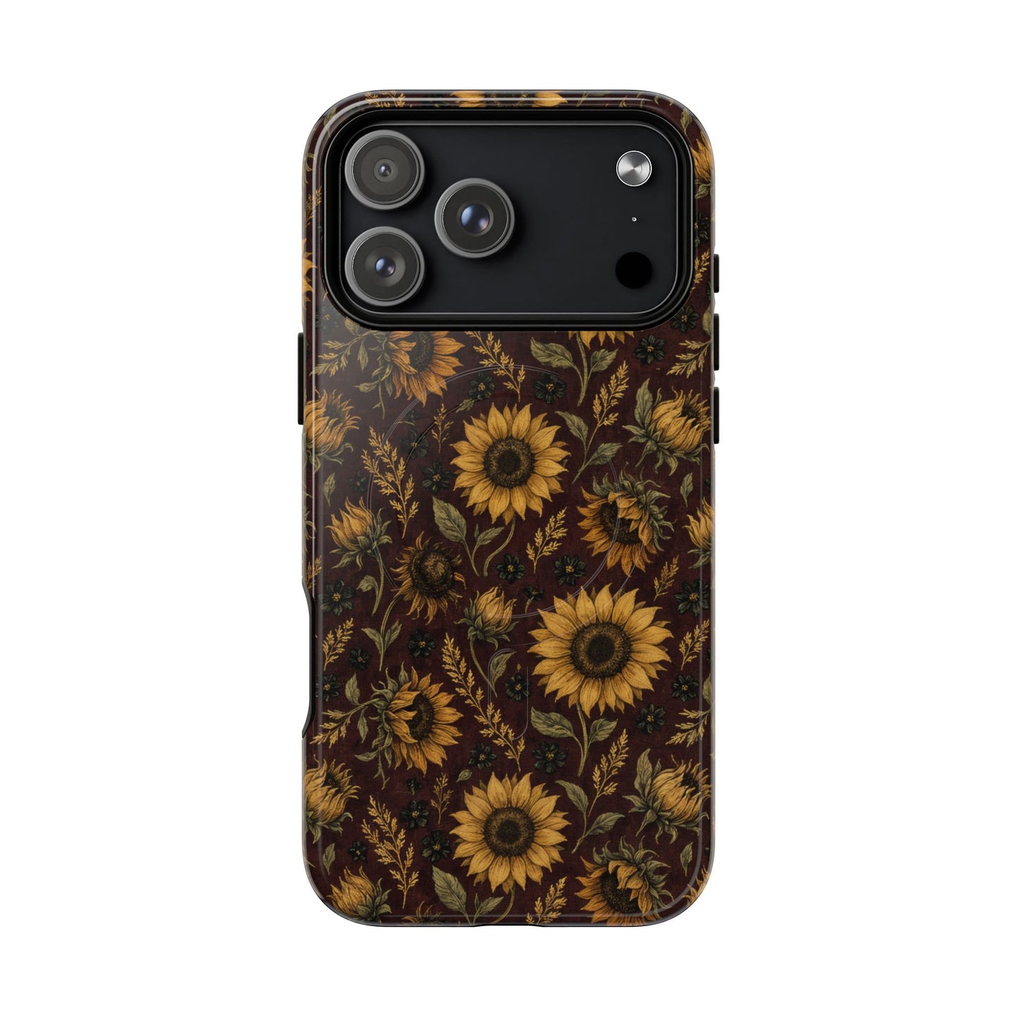 Burgundy Sunflowers Magnetic Case