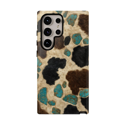 Turquoise Cowhide Tough Case