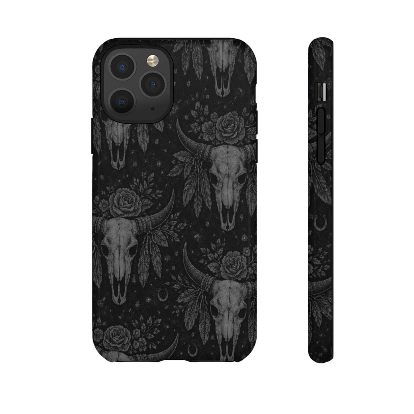 Western Noir Bull Skulls Tough Case