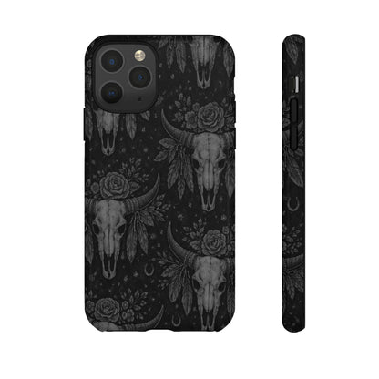 Western Noir Bull Skulls Tough Case